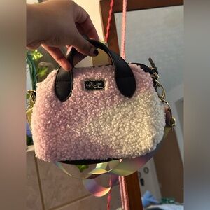 Betsey Johnson Pink and White Mini Bag